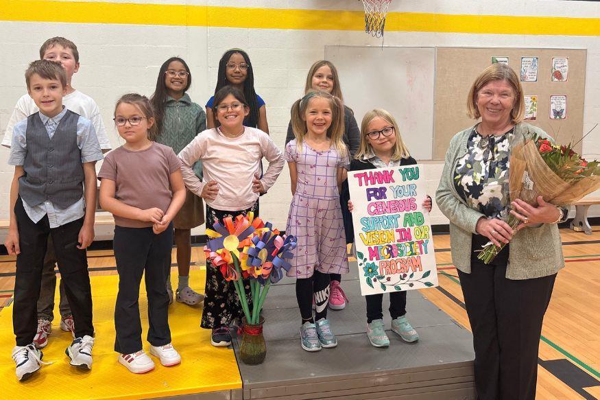Kathy and Peter Lacey donated $30,000 to Aspen Heights Elementary School’s MicroSociety